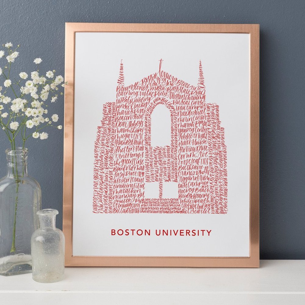 Boston University Word Art